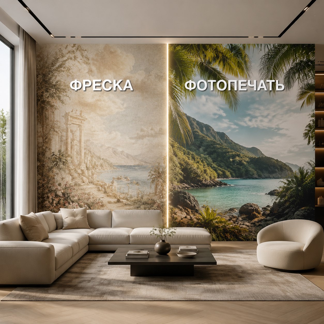 Пример фотопечати на обоях